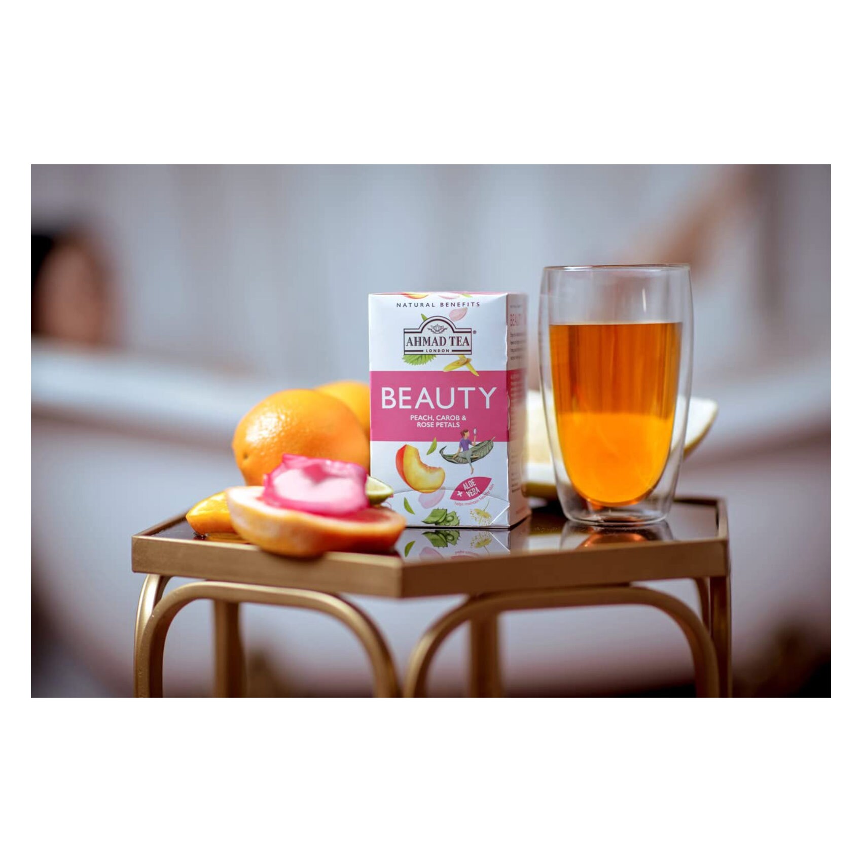 Ahmad Tea Natural Benefits Beauty Peach Carob And Rose Petals 20 Bags product thumbnail 4