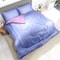 Hotel Linen Klub Reversible Down Alternative Comforter Set, Ultra Soft Brushed Stripe Microfiber Fabric, 200GSM Soft Fibersheet Filling, Size: King 240 x 260cm, Purple &amp; Lilac