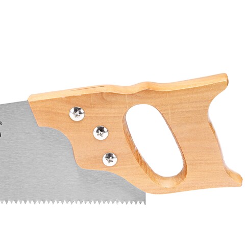 Geepas 16&quot; Hand Saw - Universal-Cut Soft-Grip With Wooden Handle | Heavy Duty Sawing, Trimming, Gardening, Wood Cutting, Plastic, Made Of Carbon Steel | Ideal For Carpenters, Gardeners, Framers &amp; More