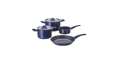 6-piece cookware set, blue