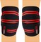 Max Strength Max Strength Knee Wraps Weight Lifting Heavy Duty Elasticated Knee Support Straps Velcro Closure Home Gym Training Workout