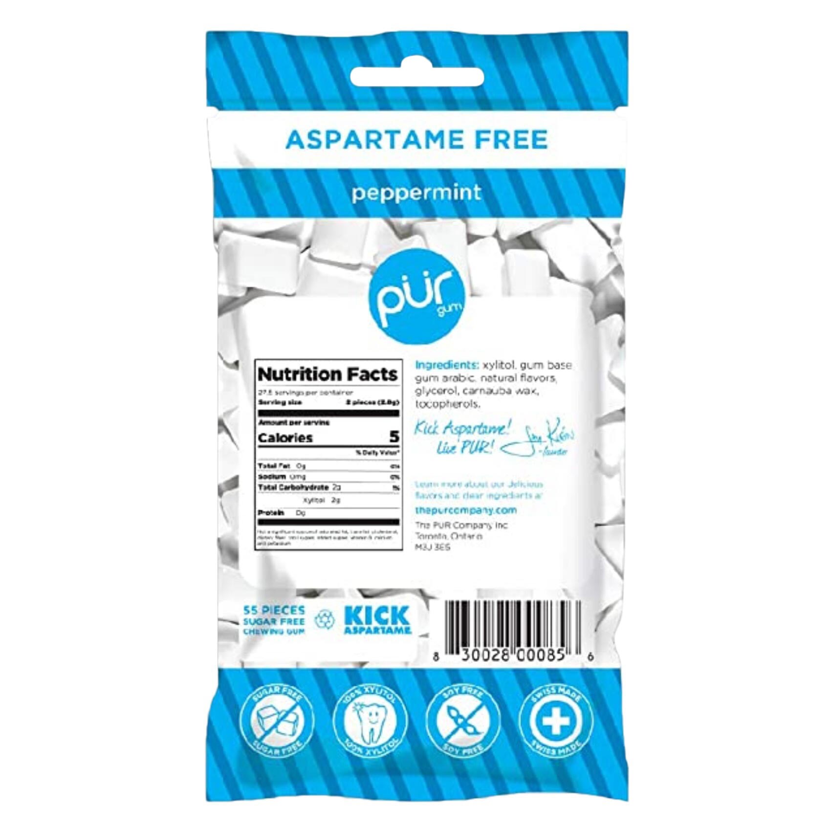 Pur Gultan Free Sugar Free Gum Peppermint 77 Gram product thumbnail 2