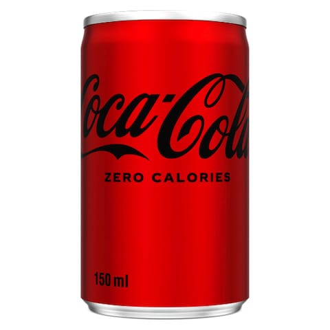Coca-Cola Zero Calories Carbonated Soft Drink Can 150ml