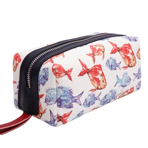 Anemoss Fishers Travel Cosmetic Bag Make up Pouch Case Toiletry Organizer Pencil Case Multifunctional Use For Women