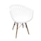 Jilphar Furniture Fancy Polypropylene Chair JP1363B, White
