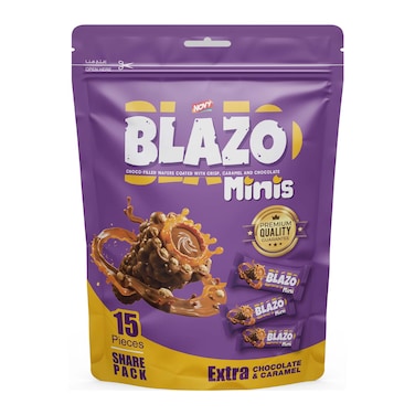 Novy Blazo Minis Wafers Coated With Caramel and Chocolate