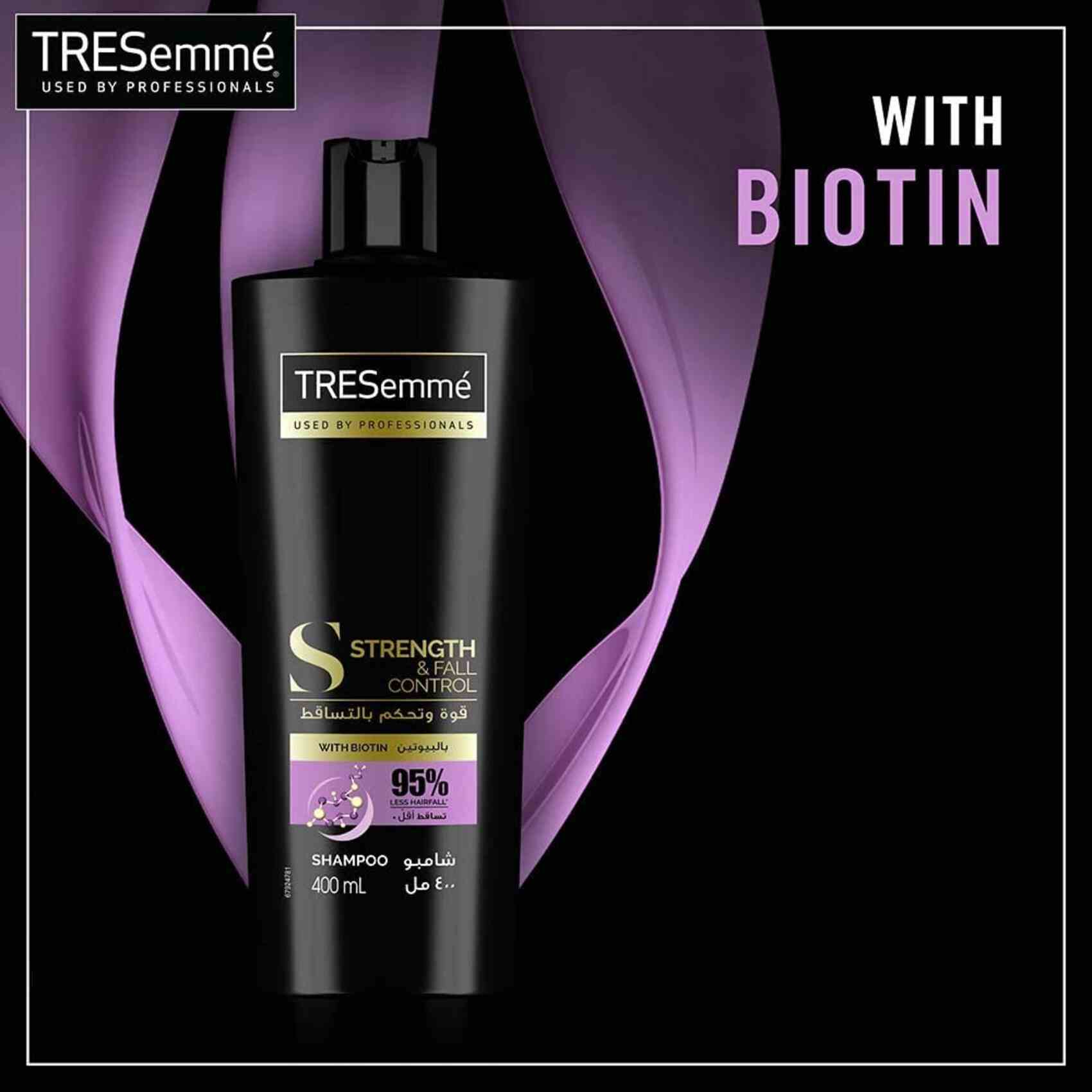 TRESemm&eacute; Strength &amp; Fall Control Shampoo With Biotin For 3X Stronger Hair 400ml