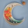Ramadan Design &nbsp;Half Moon  Elegant Decoration Mubarak  Ceramic Candy,Nuts  Pastry Islam Dinner Design for Storage Snacks Home Trays Plates -gold and green  color (S)(L-19*W-7*H-19CM)
