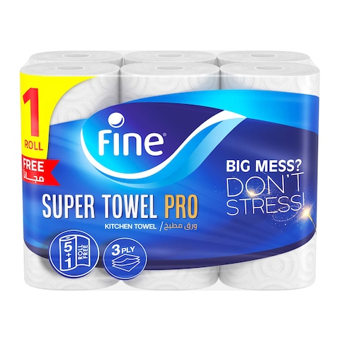 Fine Super Kitchen Towels - 6 Rolls