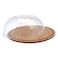 Wooden Cake Serving Plate With Lid Brown 26cm