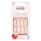 Buy Kiss Salon Naturals False Nails KSN07C White 28 PCS in UAE