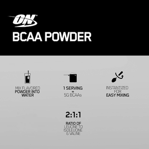 Optimum Nutrition Instantized Bcaa 5000 Pwd 345G Unfavlored 6/C