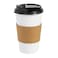 Yesocea [50 Sets] Disposable Coffee Cups With Lids And Sleeves - 8 Oz. White Hot Paper Cup