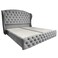 إن هاوس سيرين هيكل سرير منجد بالمخمل - نفر ونص - 200×160 سم - رمادي