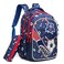 Eazy Kids - 17" School Bag Lunch Bag Pencil Case Set of 3 Football - Blue