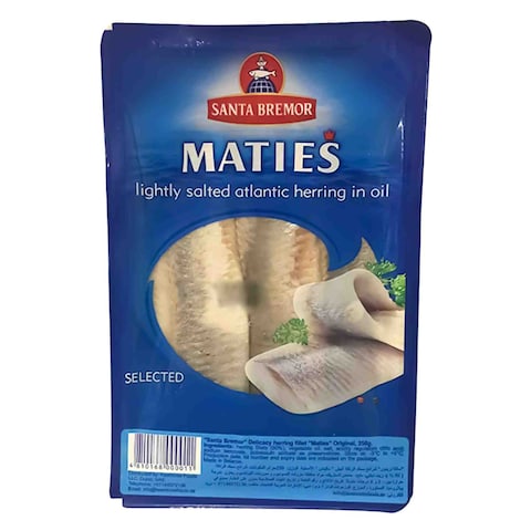 Buy Santa Bremor Maties Lightly Salted Atlantic Herring in Oil 250g in UAE