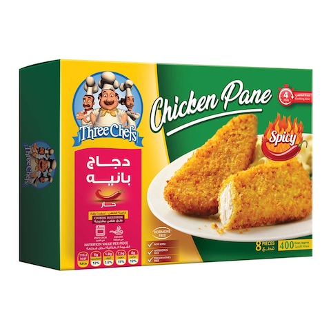 Three Chefs Spicy Chicken Pane - 400 gram