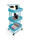 Almufarrej 3-Tier Utility Cart Light Blue