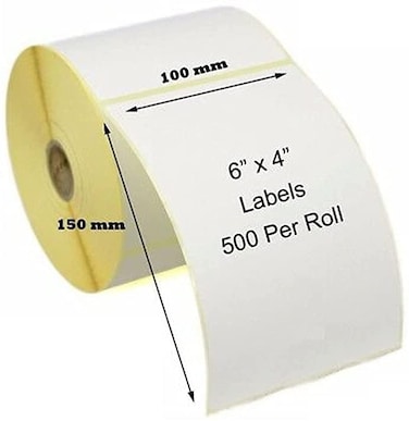SKY Direct Thermal Barcode Label Stickers - 4&quot; X 6&quot; - 500 label per roll (100mm x 150 mm) Used for Printing Shipping Labels