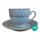 طقم فنجان قهوة وصحن 12 قطعة - أزرق