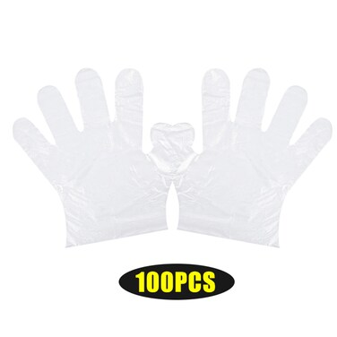 Esonmus - Disposable PE Gloves Single Use Transparent Gloves Latex Free Safe Glove for Children Food Prep Food Service Use 100PCS/Pack
