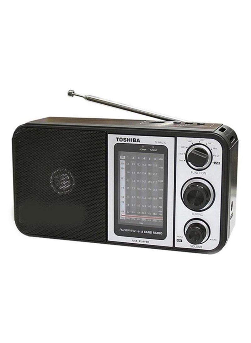 Toshiba - Portable FM Radio HRU30 Black