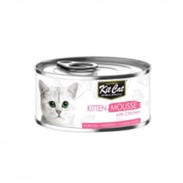 Kit Cat Canned Food Mousse with Chicken for Kitten 80g 1 ctn