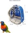 Bird carrier backpack, Transparent and breathable Bird bag with Removable mat, Safety leash, and Standing Perch for Parrots and large-sized birds, Portable bird hiking gear (Blue)