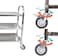 AKC Stainless Steel 3 Tier Kitchen Car Shelf Utility/Service Cart Kitchen Trolley Kitchen Cart with Wheels