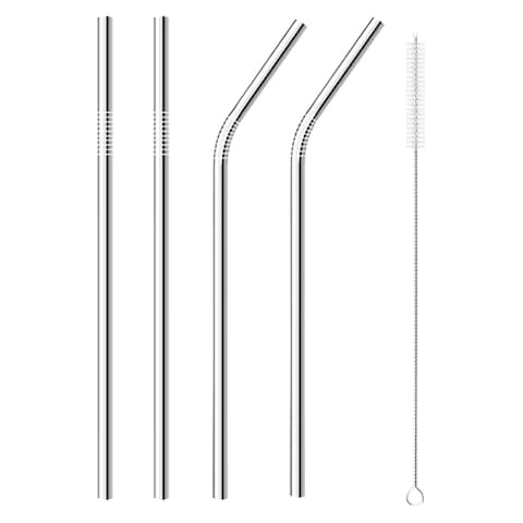 Home Pro Go Green Metal Straw with Cleaning Brush