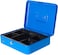 Rubik Large Cash Box Steel Register With Tray And Lock Durable Portable Money Box Safe For Bills Jewelry Receipts Coins (25x20x9cm) Blue