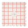 Neon Coral Grid Large Napkins