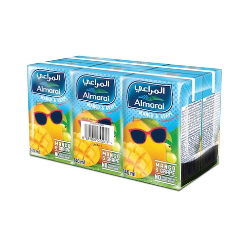 Almarai Mango And Grape Juice 140ml Pack of 6