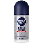 Buy NIVEA MEN Antiperspirant Roll-on for Men Silver Protect Antibacterial Protection 50ml in UAE