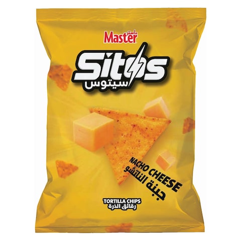 Master Sitos Nacho Cheese Flavoured Tortilla Chips 150g