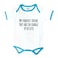 Cheeky Micky -Body Suit with Message : My Parents Think They Are In Charge #socute (Blue Trim) Age: 6-12 months