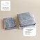 LUNA HOME King size 6 pieces without filler,Reversible Design Grey and White Sakura Duvet cover.