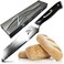 Zelite Infinity Bread Knife 8 Inch - Alpha-Royal Series - Japanese AUS-10 Super Steel Damascus 67-Layer Damascus - Razor Sharp, Superb Edge Retention