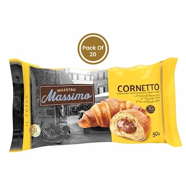 Maestro Massimo Cornetto Chocolate Croissant 50G X 20 Pieces