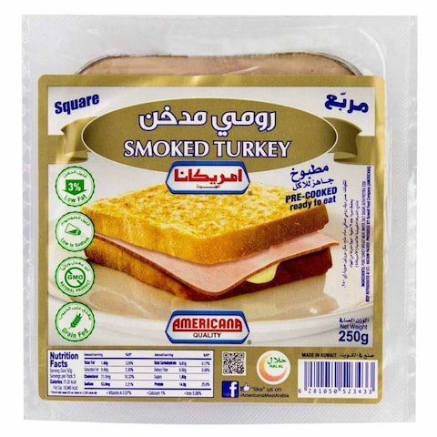 Americana Quality Square Smoked Turkey Slice 250g