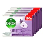 Buy Dettol Sensitive Anti-Bacterial Bar Soap 120g Pack of 4 in UAE