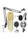 Generic Professional Stream Broadcasting Recording Condenser Microphone Kit Bm-800 Gold/Black