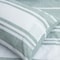 Luna Home Single Size 4 Pieces Green Stripe Design Duvet Cover Set
