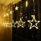 Generic LED String Lights Fairy Five Pointed Star Shape Curtain Lights Ramadan Gift