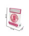 Portable 3 in 1 Multifunctional Solar Powered Mini Fan With LED Table Flashlight For Home Office Camping