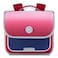 Nohoo Ergonomic Spine Protection Horizontal School Backpack for 0 - 5 Grade Primary Students - Baby Red
