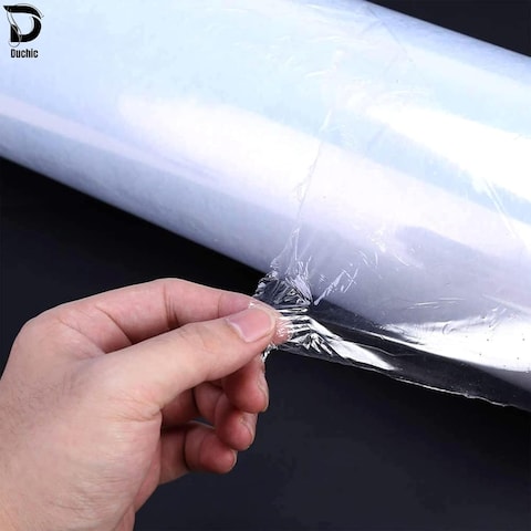 Duchic, [3 Roll] Clear Stretch Film Wrap - 500mm Heavy Duty Plastic Shrink Wrap for Pallet Wrap, Packing, Moving and Packaging - Cling Wrap, 1.30 kg, 400g core