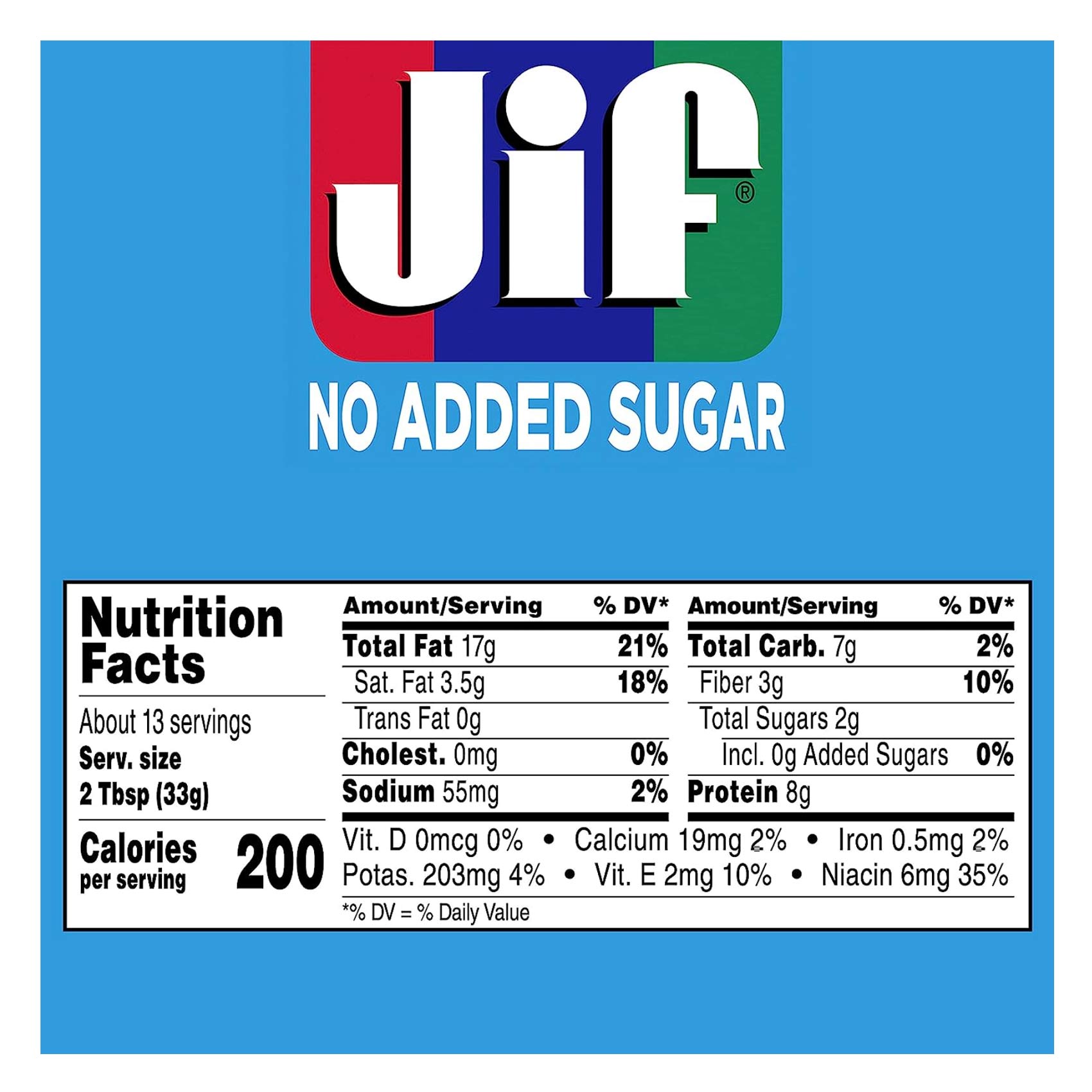 Jif Peanut Butter No Added Sugar Creamy 439 Gram product thumbnail 5