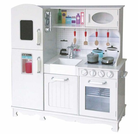 Rbwtoys Premium Wooden Kitchen Set Set Educaional Toy, Realastic Design, Playset For Kids With Many Equipments RW-16622 94&times;30&times;102cm