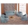 Fabienne 4-Piece Stretchable Jacquard Sofa Cover Set Sever Seater Grey Free Size